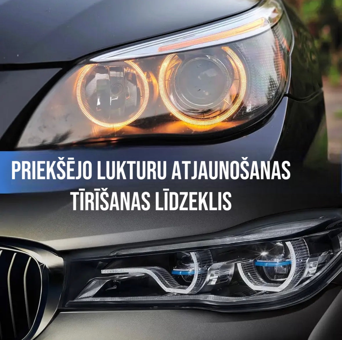 Jaudīgs lukturu tīrīšanas līdzeklis