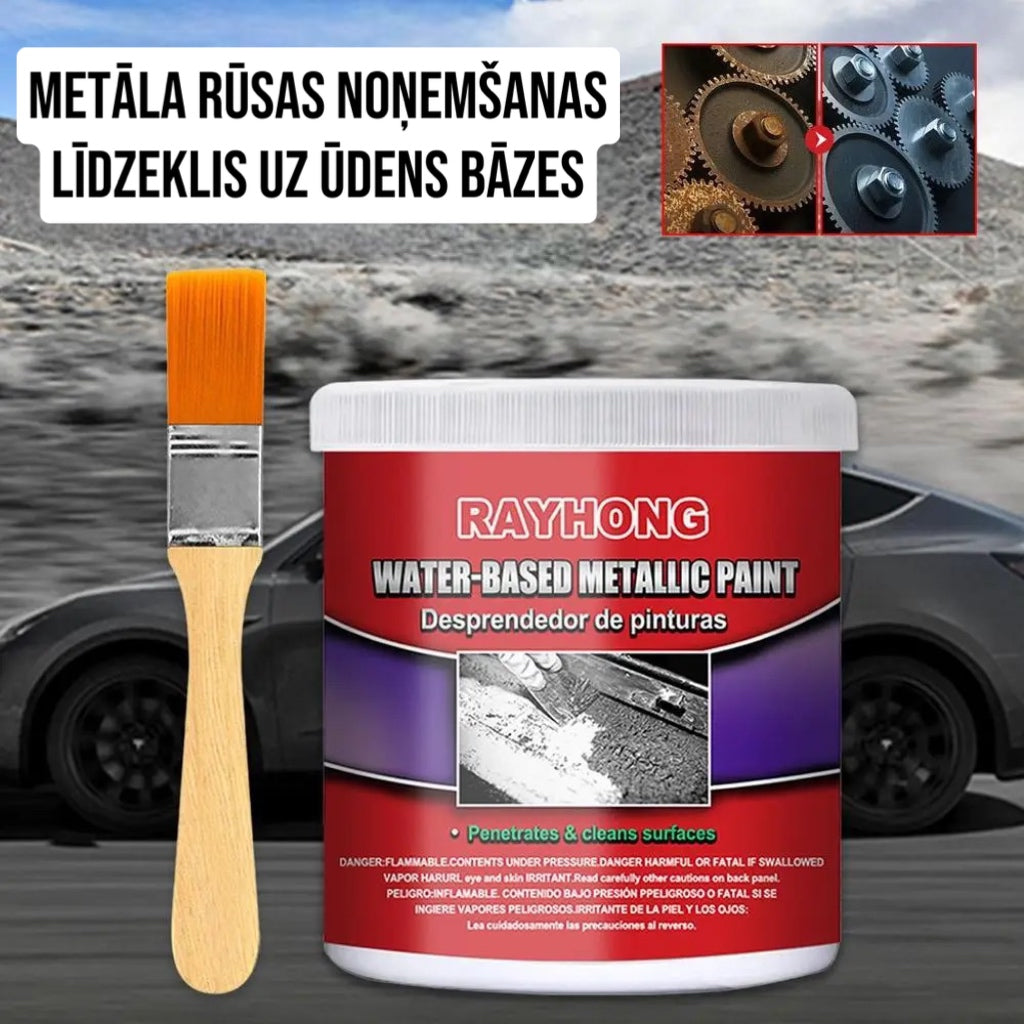 Rūsas noņemšanas līdzeklis metālam uz ūdens bāzes + birste bez maksas!