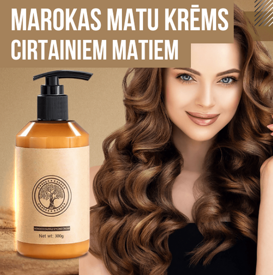 Laurens™ Marokas matu krēms cirtainiem matiem | Cirtaini mati uzreiz