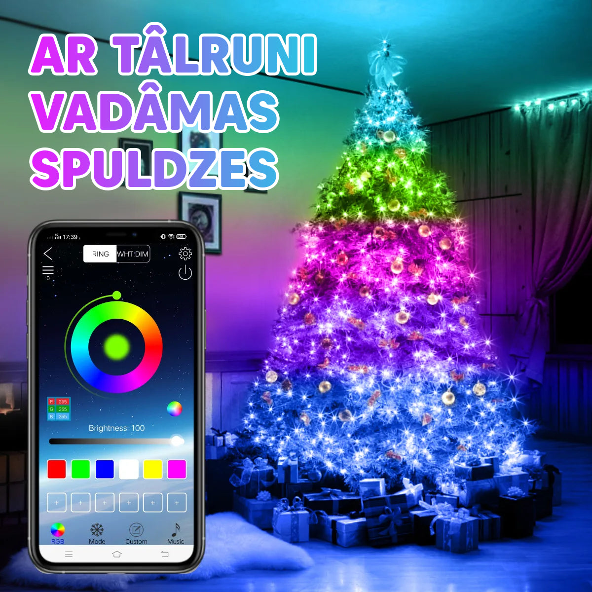 "Smart LED" ar tālruni vadāmās gaismiņas