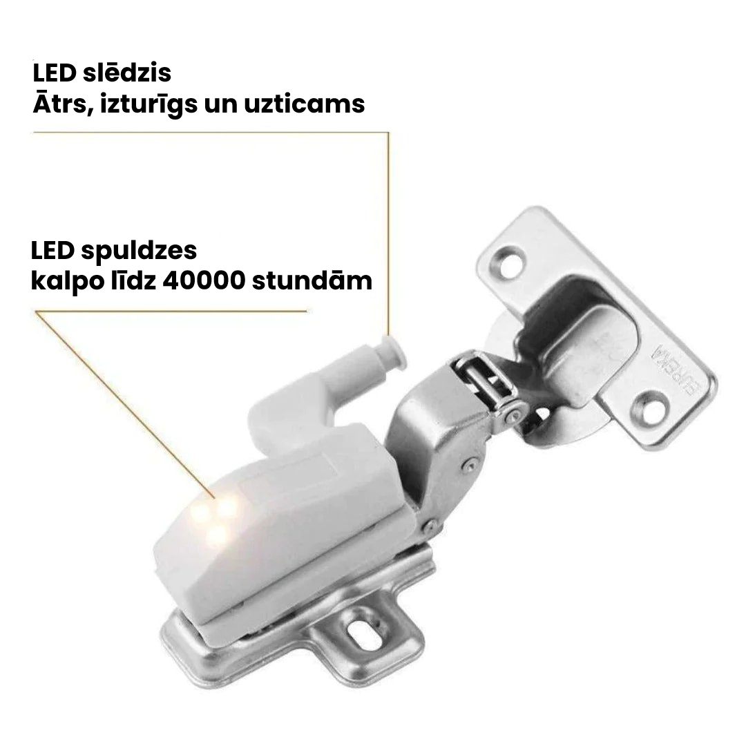 Automātiska LED gaisma skapjiem 10 gab.