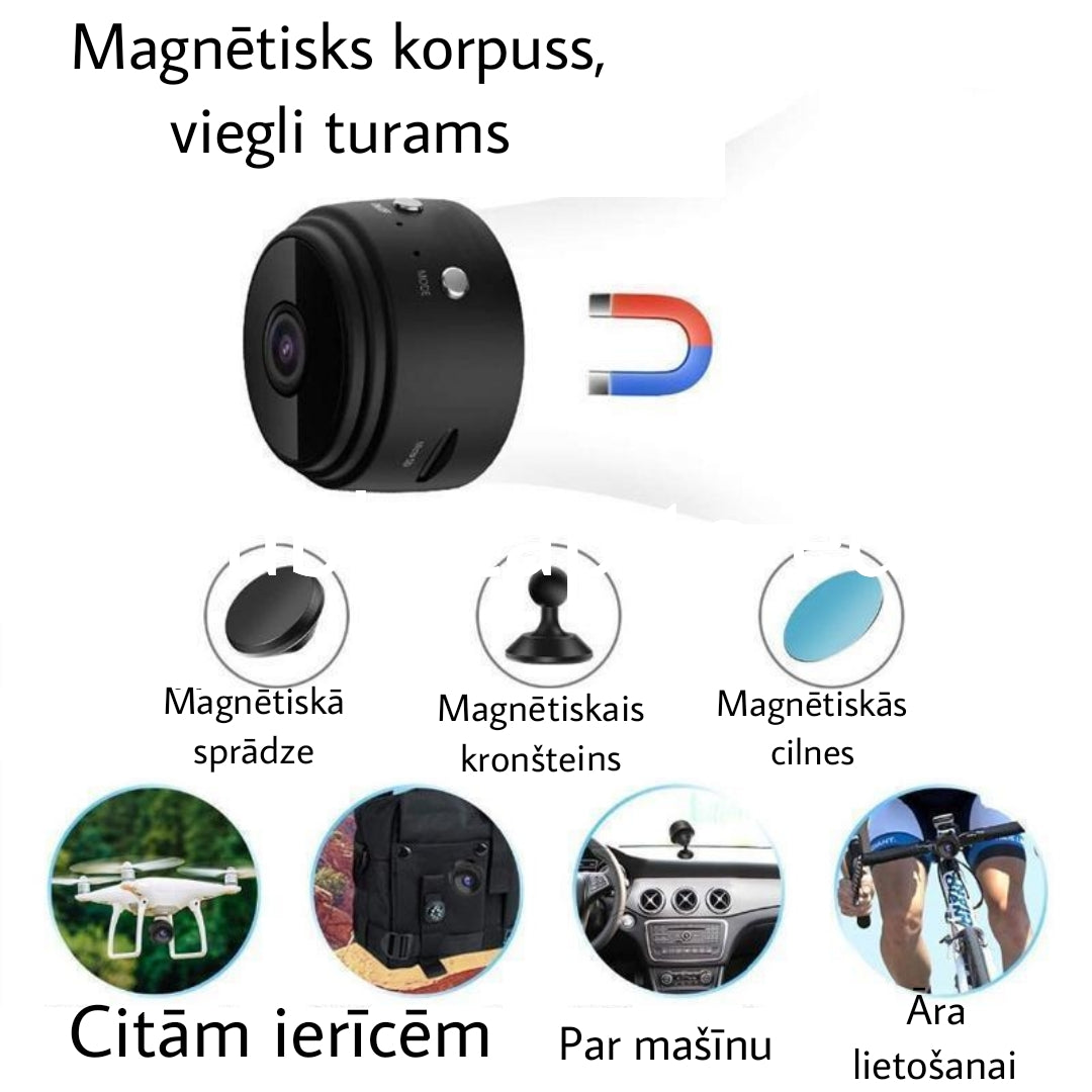 1080p magnētiskā WiFi mini kamera